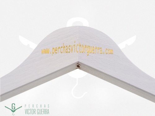 Perchas personalizadas madera blancas